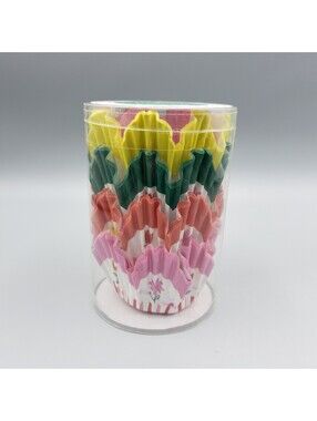 Meri Meri Cupcake Cases Floral Spring Easter Hop To It Bright Color NIB 48 Count